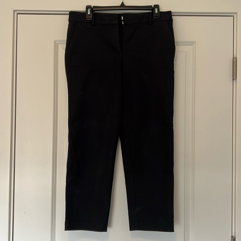 LOFT Size 6 Curvy Riviera Slim Cut Black Dress Pants
